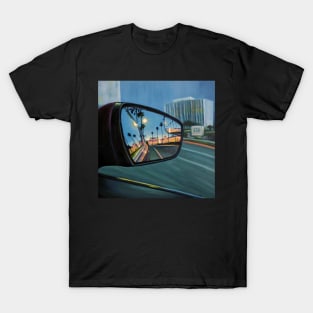 Sunset Palm Trees Rear View Mirror T-Shirt